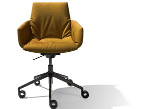 lui legére Bürodrehstuhl mit schwarzem Drehgestell mit Rollen