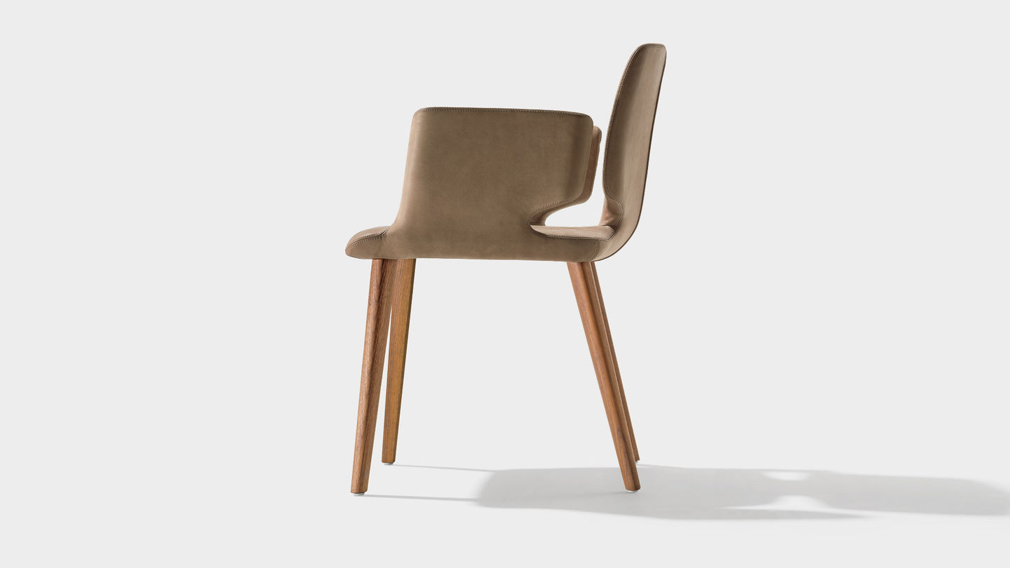 aye chair from side in walnut aye chair from side in walnut