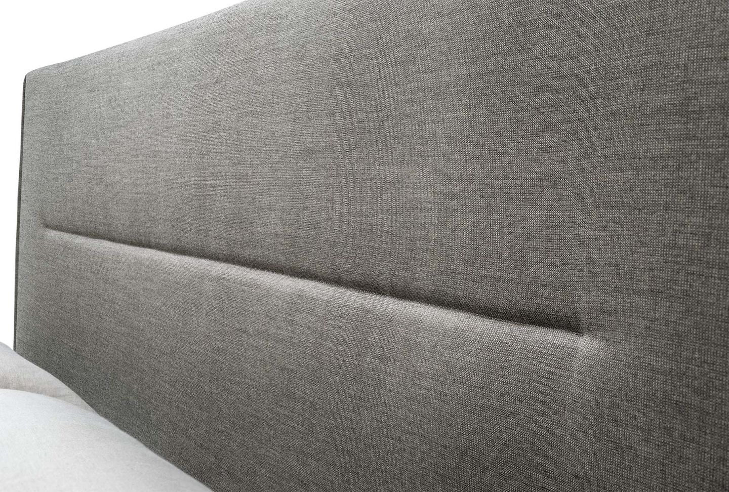 float bed with headboard in fabric with deep seam float bed with headboard in fabric with deep seam