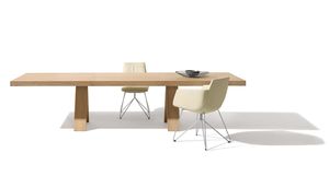 Tavolo allungabile tema in rovere olio bianco con sedia grand lui