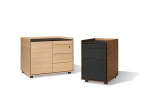 pisa Schreibtischcontainer in Eiche Weißöl und Nussbaum für das wohnoffice pisa Schreibtischcontainer in Eiche Weißöl und Nussbaum für das wohnoffice