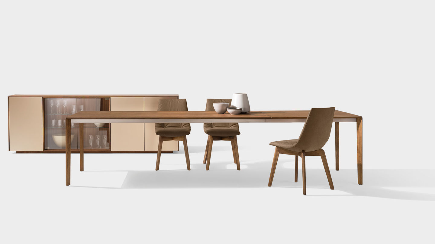 tak extendable dining table with wooden legs in walnut tak extendable dining table with wooden legs in walnut