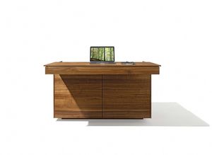 front view of the filigno writing desk in walnut by TEAM 7 front view of the filigno writing desk in walnut by TEAM 7