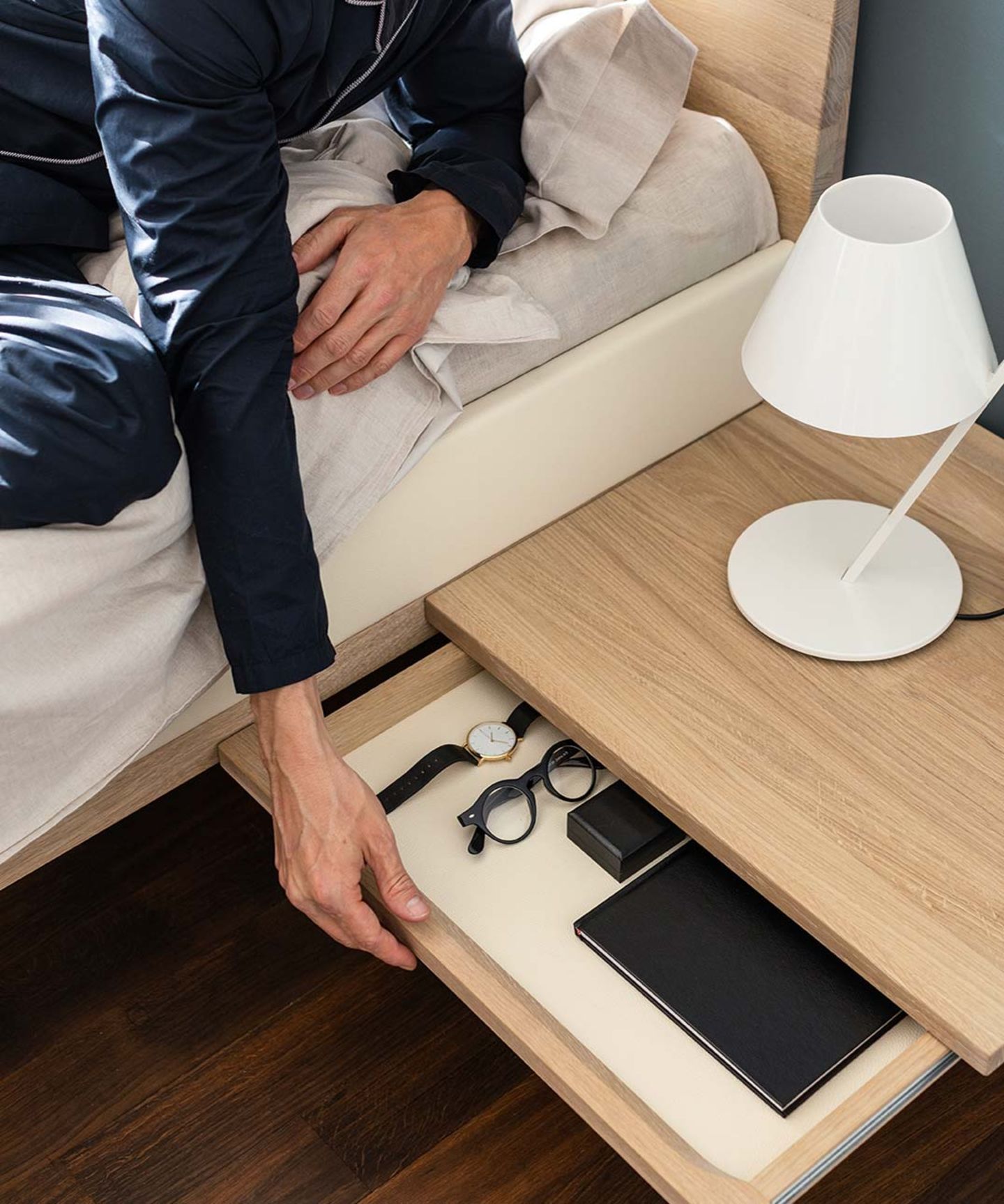 Letto riletto con consolle e cassetto