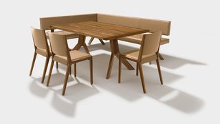 eviva solid wood chair with yps non-extendable table and bench eviva solid wood chair with yps non-extendable table and bench