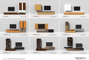 Exemples de planification pour la paroi murale cubus pure de TEAM 7 Exemples de planification pour la paroi murale cubus pure de TEAM 7