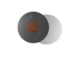 miró Fixtisch mit Keramik basalt black und Drehscheibe in Nussbaum miró Fixtisch mit Keramik basalt black und Drehscheibe in Nussbaum