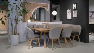 taso Tisch mit flor Bank und Stuhl im TEAM 7 Flagshipstore Linz taso Tisch mit flor Bank und Stuhl im TEAM 7 Flagshipstore Linz