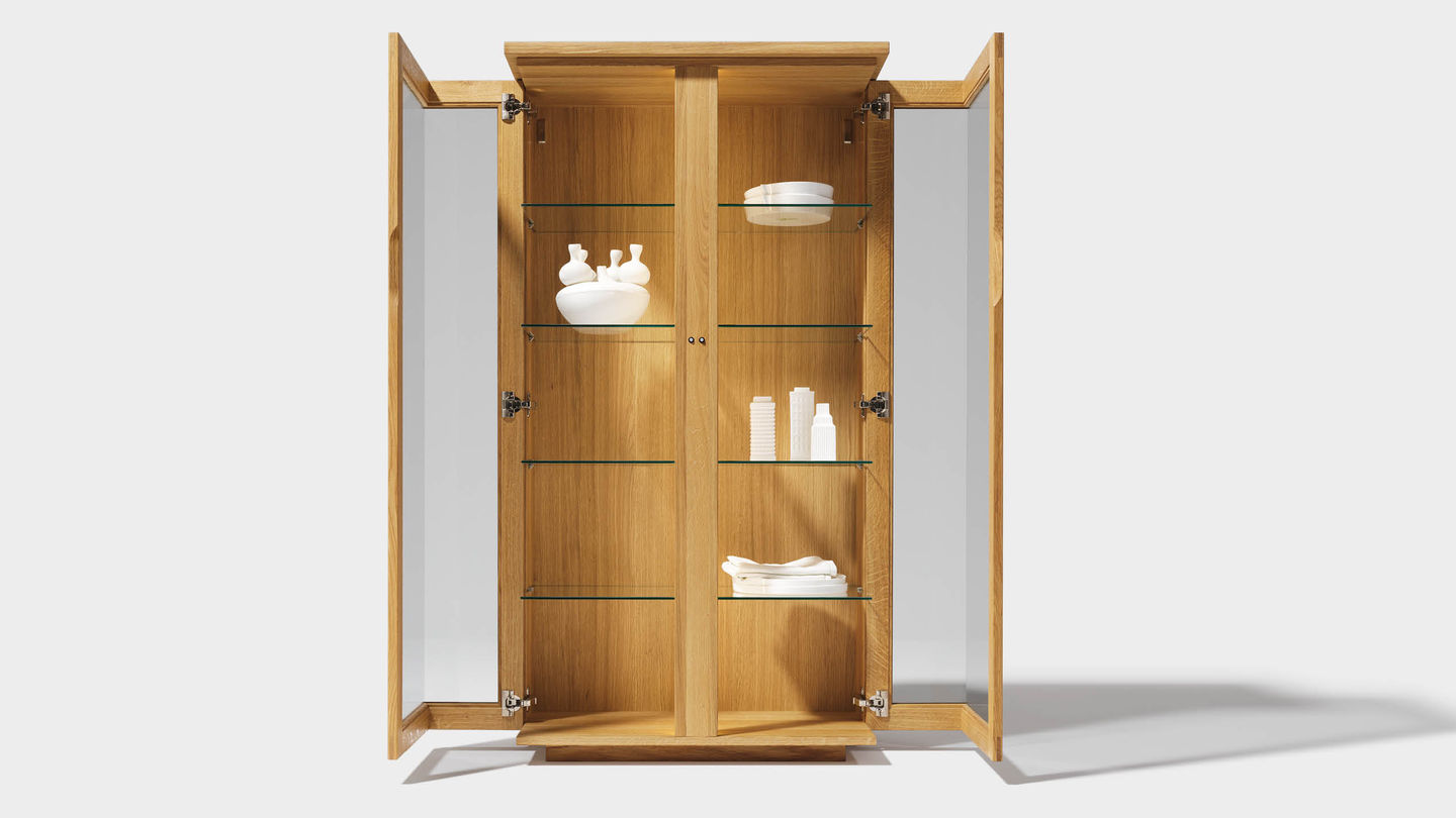cubus display cabinet of solid wood in oak, open cubus display cabinet of solid wood in oak, open
