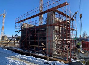 Construction progress on the TEAM 7 Welt staircase. Construction progress on the TEAM 7 Welt staircase.