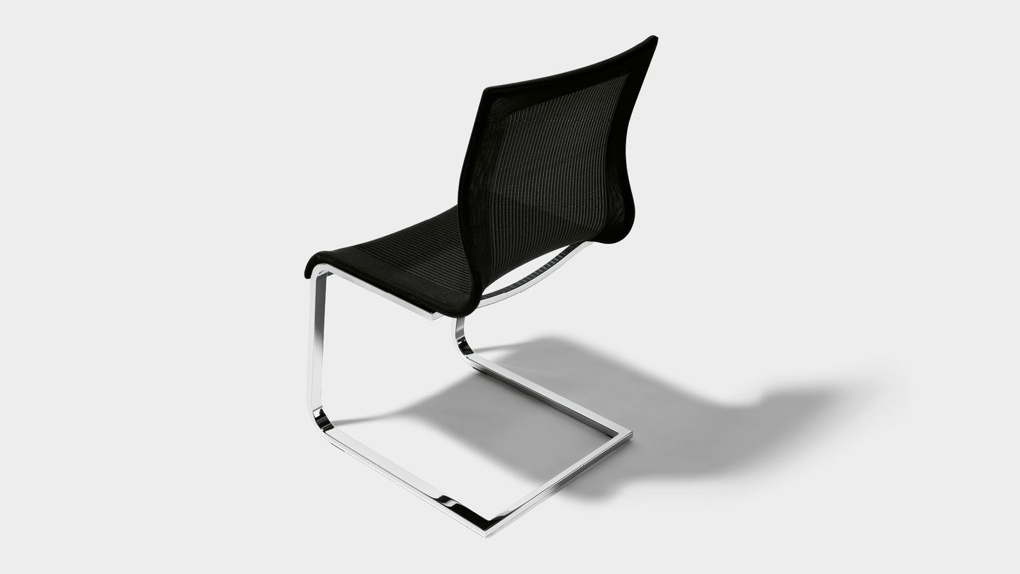 magnum cantilever chair Stricktex in black magnum cantilever chair Stricktex in black