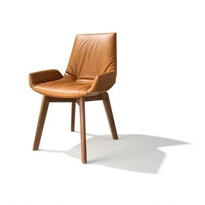 vue de face de la chaise lui plus en cuir sépia vue de face de la chaise lui plus en cuir sépia