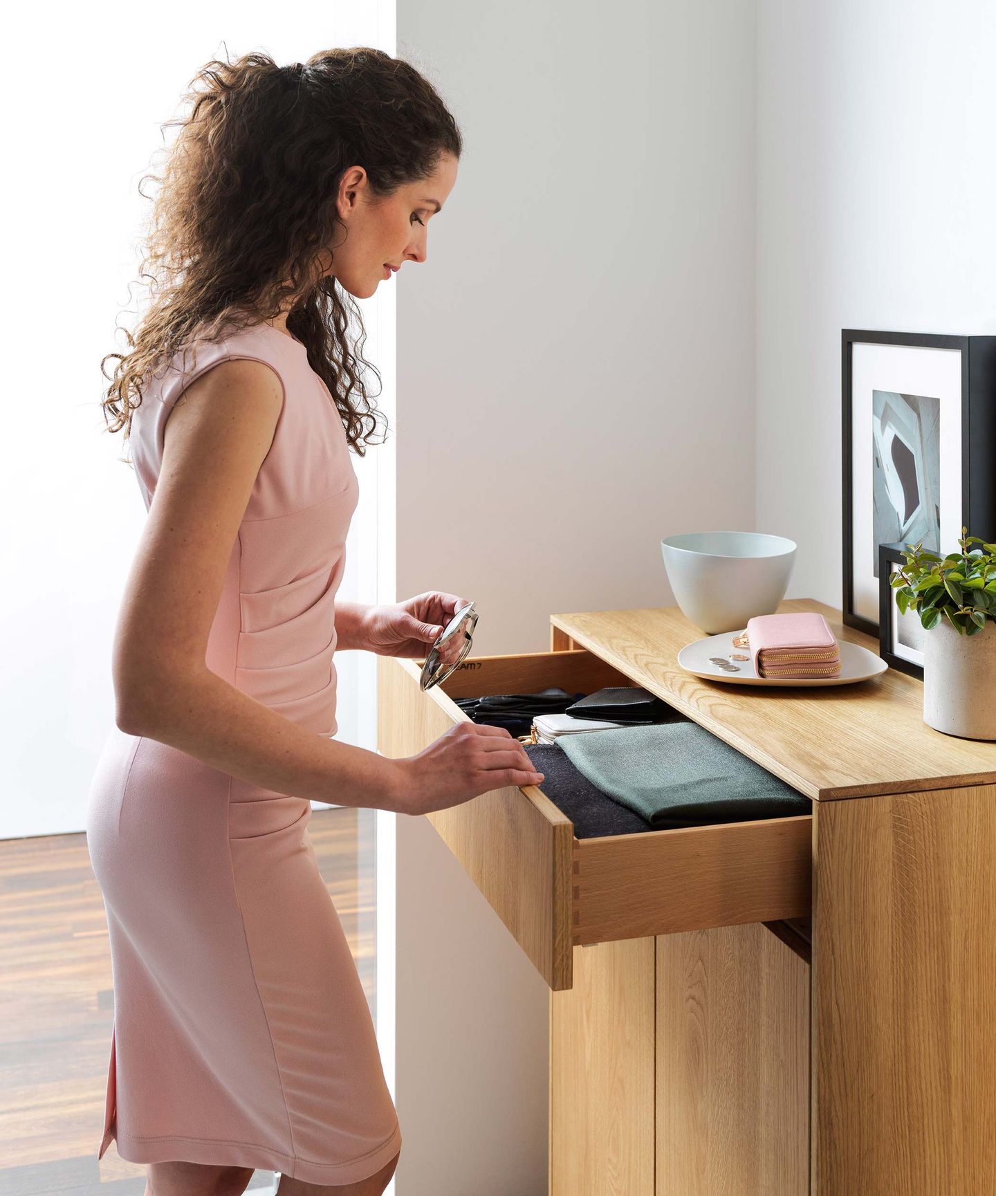 filigno dresser with open drawer in oak solid wood filigno dresser with open drawer in oak solid wood