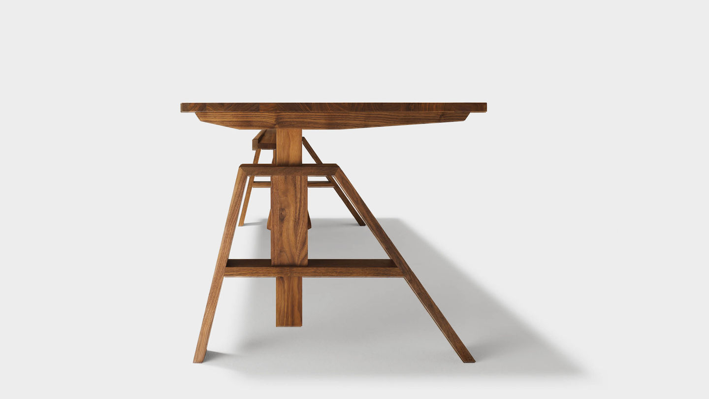 atelier height-adjustable desk made of solid wood atelier height-adjustable desk made of solid wood