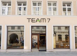 External view of store at TEAM 7 Munich External view of store at TEAM 7 Munich