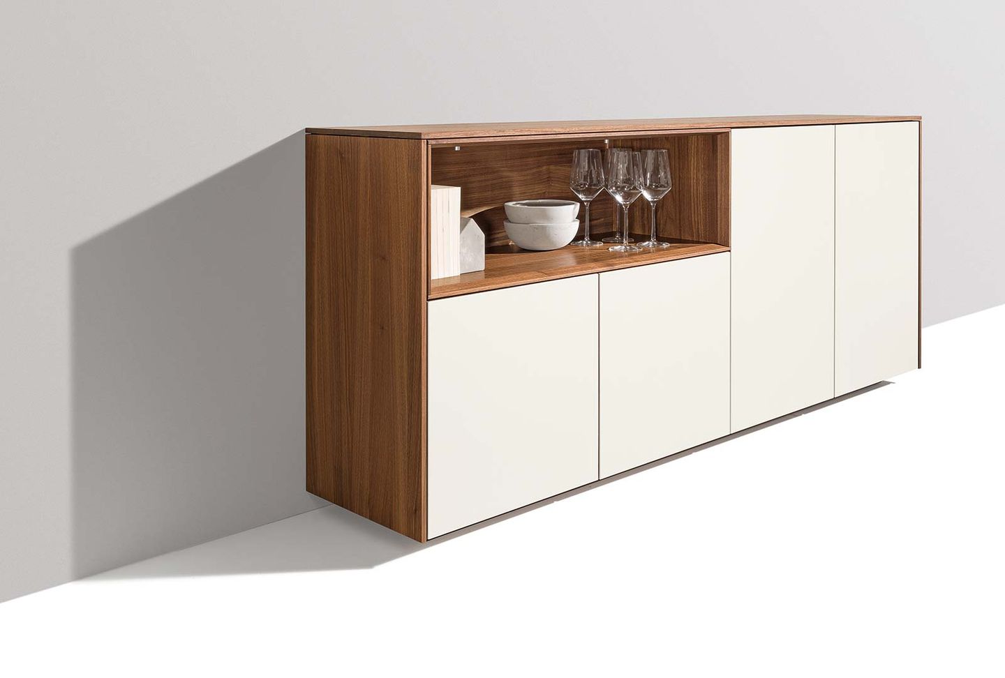 buffet filigno en noyer avec configuration attrayante blanc arctique buffet filigno en noyer avec configuration attrayante blanc arctique