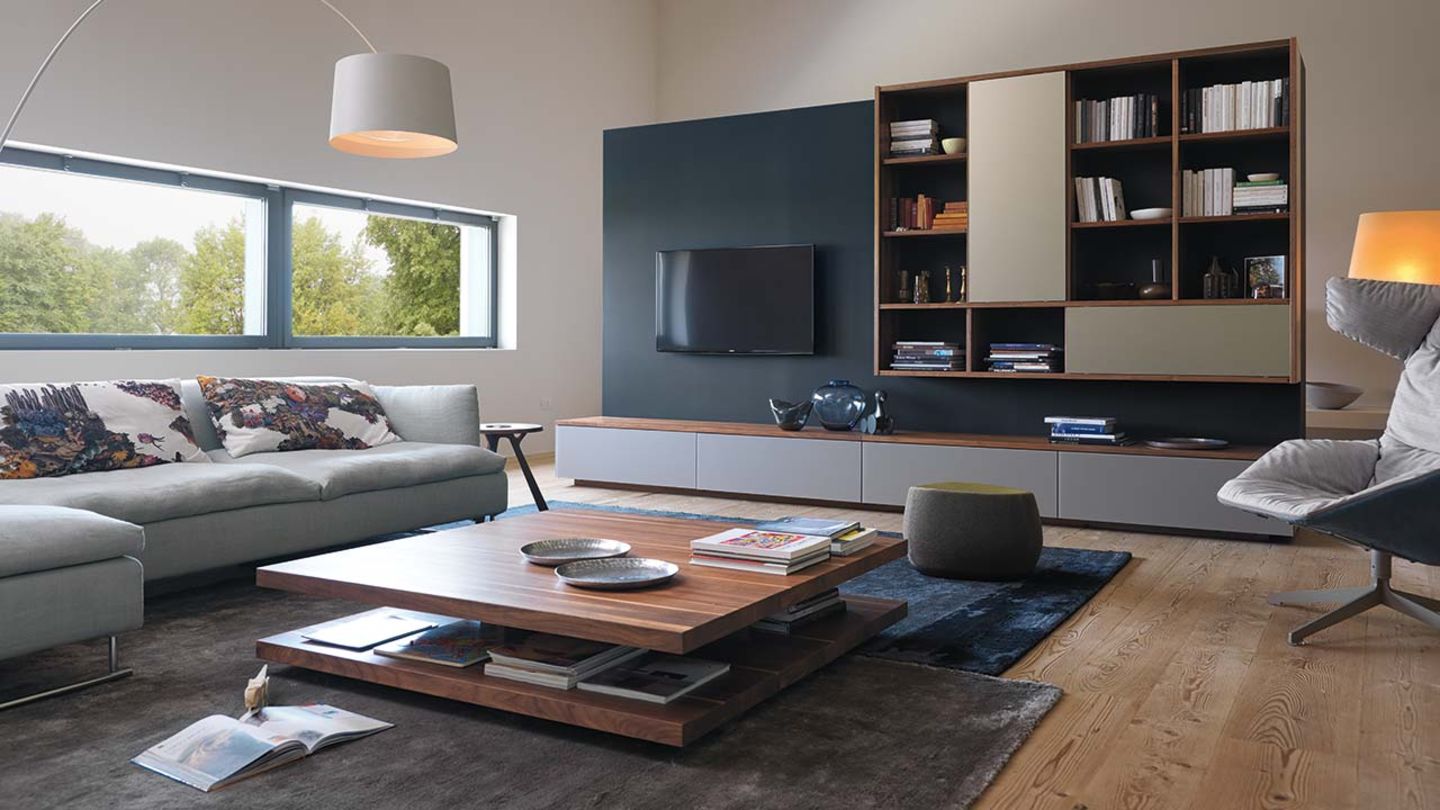 Гостиная стенная мебель „cubus“ из массива дерева Гостиная стенная мебель „cubus“ из массива дерева