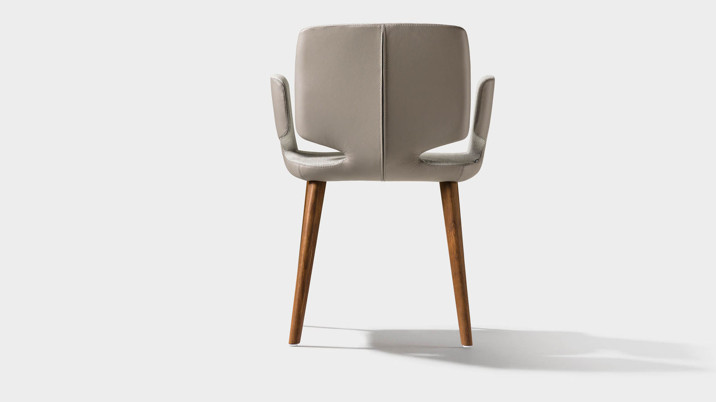 aye chair in leather medium grey aye chair in leather medium grey