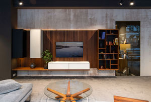 Cubus Wohnwand in Nussbaum von TEAM 7 Frankfurt