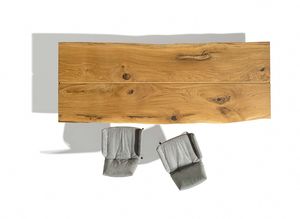 solid oak table made of whole brushed slabs by TEAM 7 solid oak table made of whole brushed slabs by TEAM 7