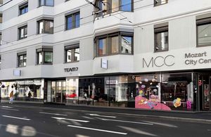 External view of store at TEAM 7 Linz External view of store at TEAM 7 Linz