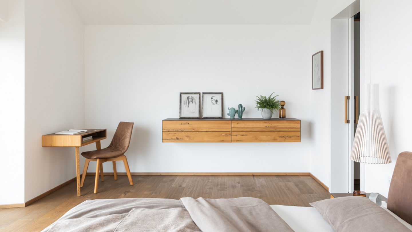 TEAM 7 natural wood furniture in a private home