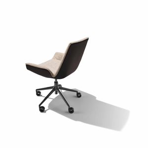 lui plus office swivel chair in Ripley fabric by TEAM 7 – view diagonally from the rear lui plus office swivel chair in Ripley fabric by TEAM 7 – view diagonally from the rear