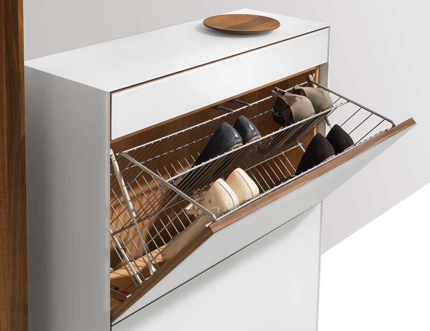 meuble de vestibule cubus pure avec étagère à chaussures de TEAM 7 