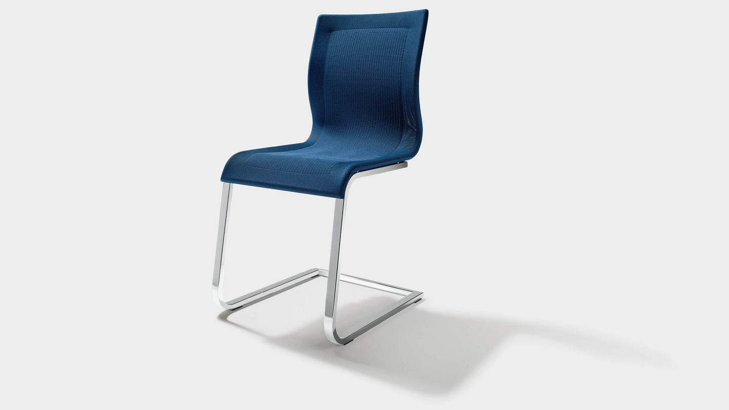 magnum cantilever chair with glossy frame in blue magnum cantilever chair with glossy frame in blue