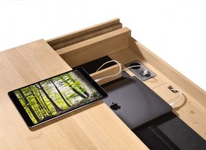 integrated USB connection of TEAM 7 filigno writing desk integrated USB connection of TEAM 7 filigno writing desk